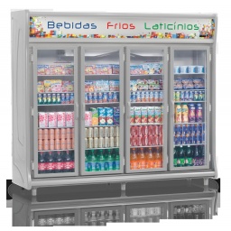 REFRIGERADOR VISI COOLER 4 PUERTAS 1820LT GELOPAR VITRINA HELADERA