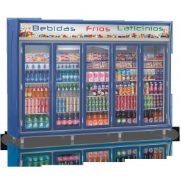 REFRIGERADOR VISI COOLER 5 PUERTAS 2212LT GELOPAR VITRINA HELADERA