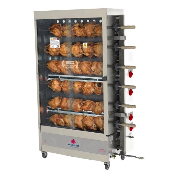 Spiedo Horno Industrial Rotativo Para 24 Pollos, Progas