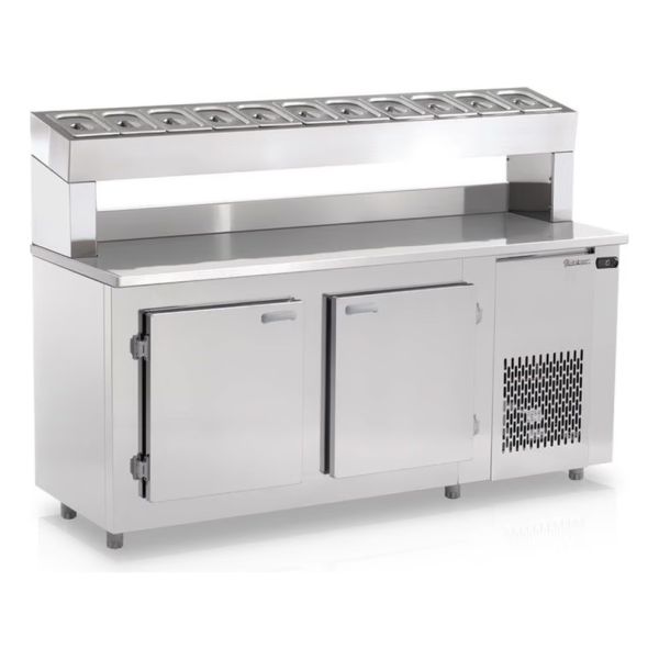 Bajo Mostrador Refrigerado 2 Mts Con Topinera | Gelopar
