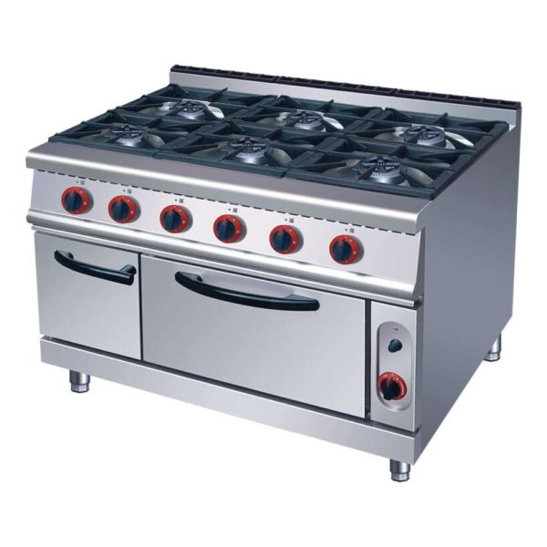 Cocina Industrial 6 Hornallas | Lundar Lgr-76v A.inox