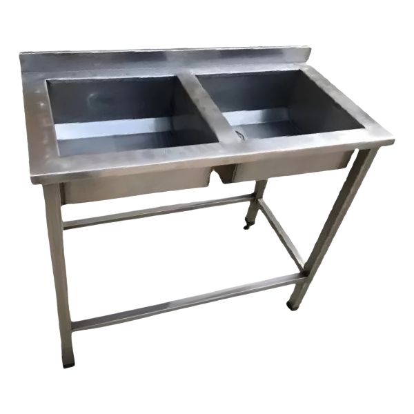 Mesada Nacional En Acero Inox, C/dos Pileta Mp-102