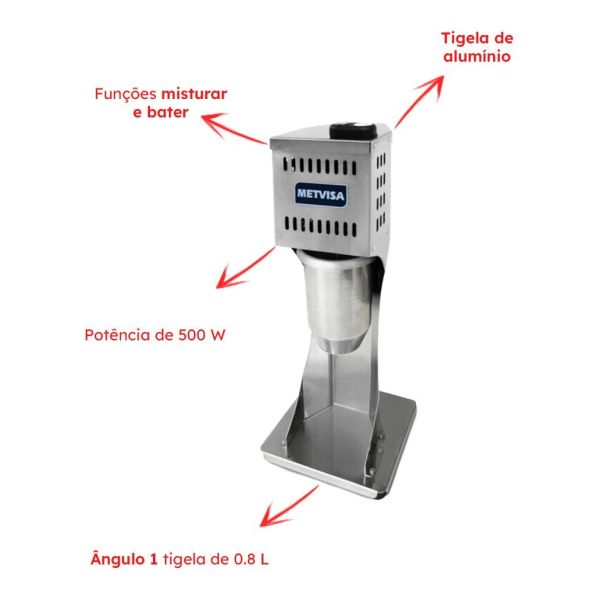 Batidora De Pie Metvisa Bmk Gris 60 Hz 220 V Todo Gastro - Imagen 6