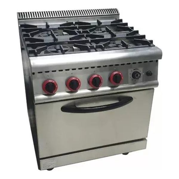 Cocina Industrial 4 Hornallas | Lundar Lgr-74v A.inox