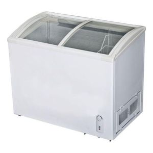 Freezer 182l 2 Puertas Vidrio Curvo, Ruedas Y Canastos Sd-18