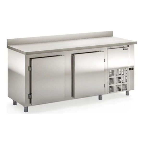 Bajo Mostrador Acero Inox, 2 Puertas 2 Mt Gelopar Gbfe-200
