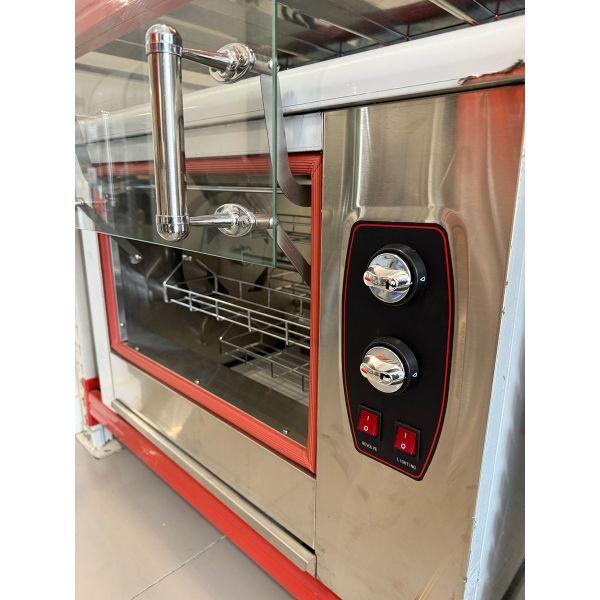 Horno Spiedo A Gas Comercial 4 Canastos 8 O 12 Pollos - Imagen 3