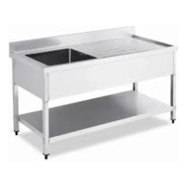 Mesada 1,50m Pileta C/base Y Zocalo, Desarmable Bv-76a1 - Imagen 2
