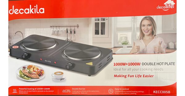 Anafe Electrico Dos Discos 1000w + 1000w Portatil Decakila - Imagen 4