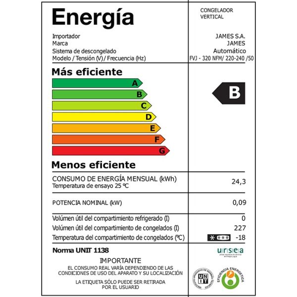 Freezer Vertical Frio Seco Fvj320m Display James Todo Gastro - Imagen 2