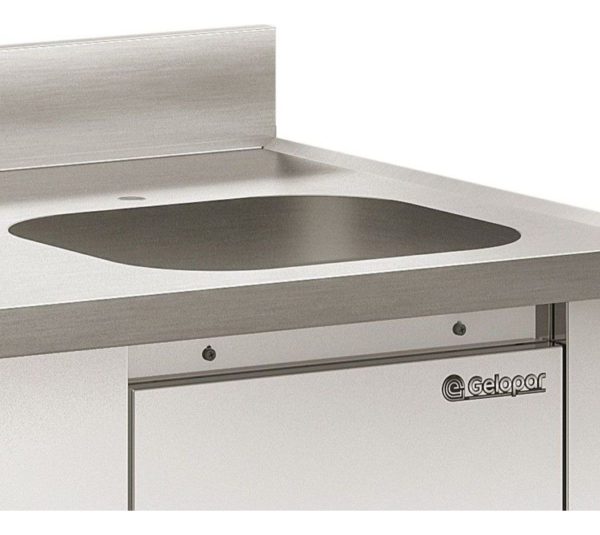 Bajo Mostrador Acero Inox Con Pileta Gelopar 2 Mt Gbfe-200cd - Imagen 2