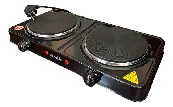 Anafe Electrico Dos Discos 1000w + 1000w Portatil Decakila - Imagen 3
