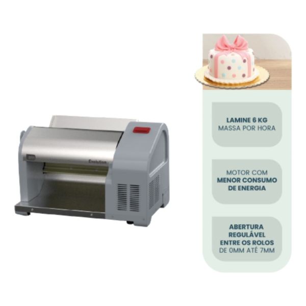Sobadora Laminadora Electrica And 28 Cm Gris Evolution - Imagen 2