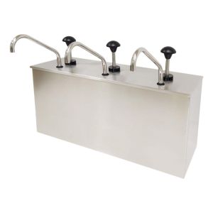 Dispensador De Salsas Condimentos Triple Acero Unique