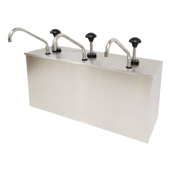 Dispensador De Salsas Condimentos Triple Acero Unique