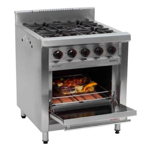 Cocina 4 Hornallas Y Horno - Piso De Piedra Morelli Nova 750 - Imagen 3