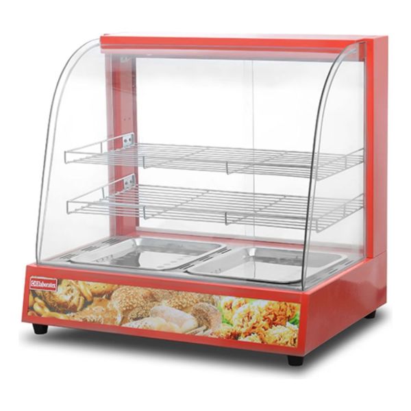 Vitrina Sobre Mostrador Calor Comercial Vidrio Curvo Unique - Imagen 3