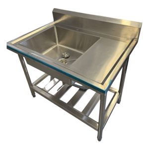 Mesa De Trabajo Mesada Con Pileta Unique 1x0.7 Mt Reforzada