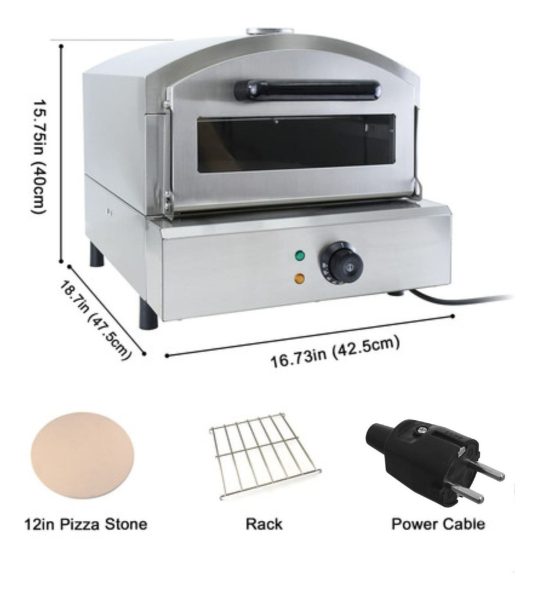 Horno Pizzero De Mesa Portatil Electrico Unique - Imagen 3