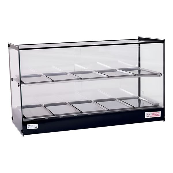 Vitrina Sobre Mostrador Tita 10 Bandejas Vidr Recto C Humidi