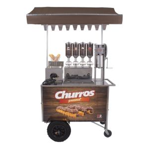 Carro Completo Para Venta De Churros R2 4 Maquinas Marrón