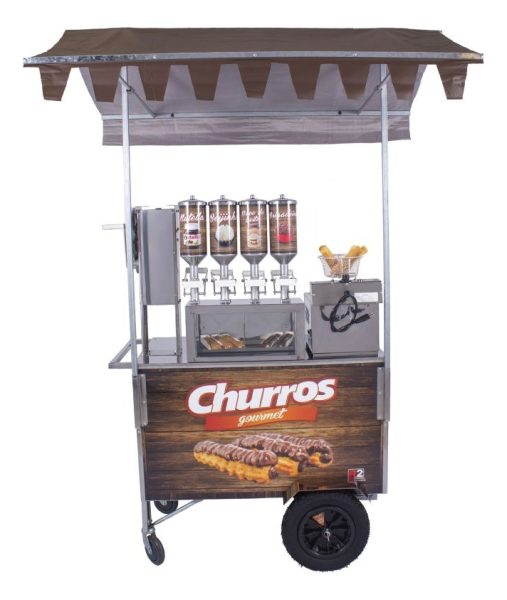 Carro Completo Para Venta De Churros R2 4 Maquinas Marrón - Imagen 7