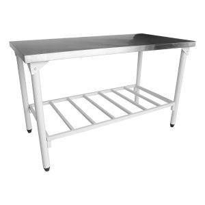Mesada Acero Inox 140 X 70 Cm. Innal Con Estante Rejilla