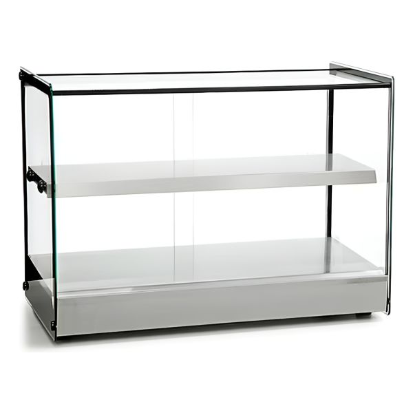 Vitrina Sobre Mostrador De Calor 2 Estantes Tita 60 Cm Recto