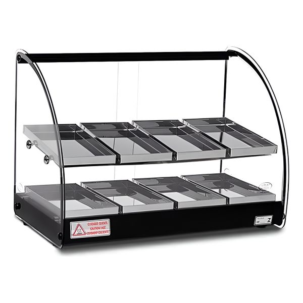 Vitrina Sobre Mostrador De Calor Tita 8 Bandejas C Humidific