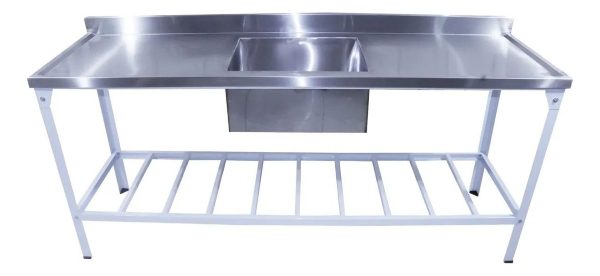 Mesada De Trabajo Acero Inox Con Pileta 190 X 55 Cm. Innal - Imagen 2