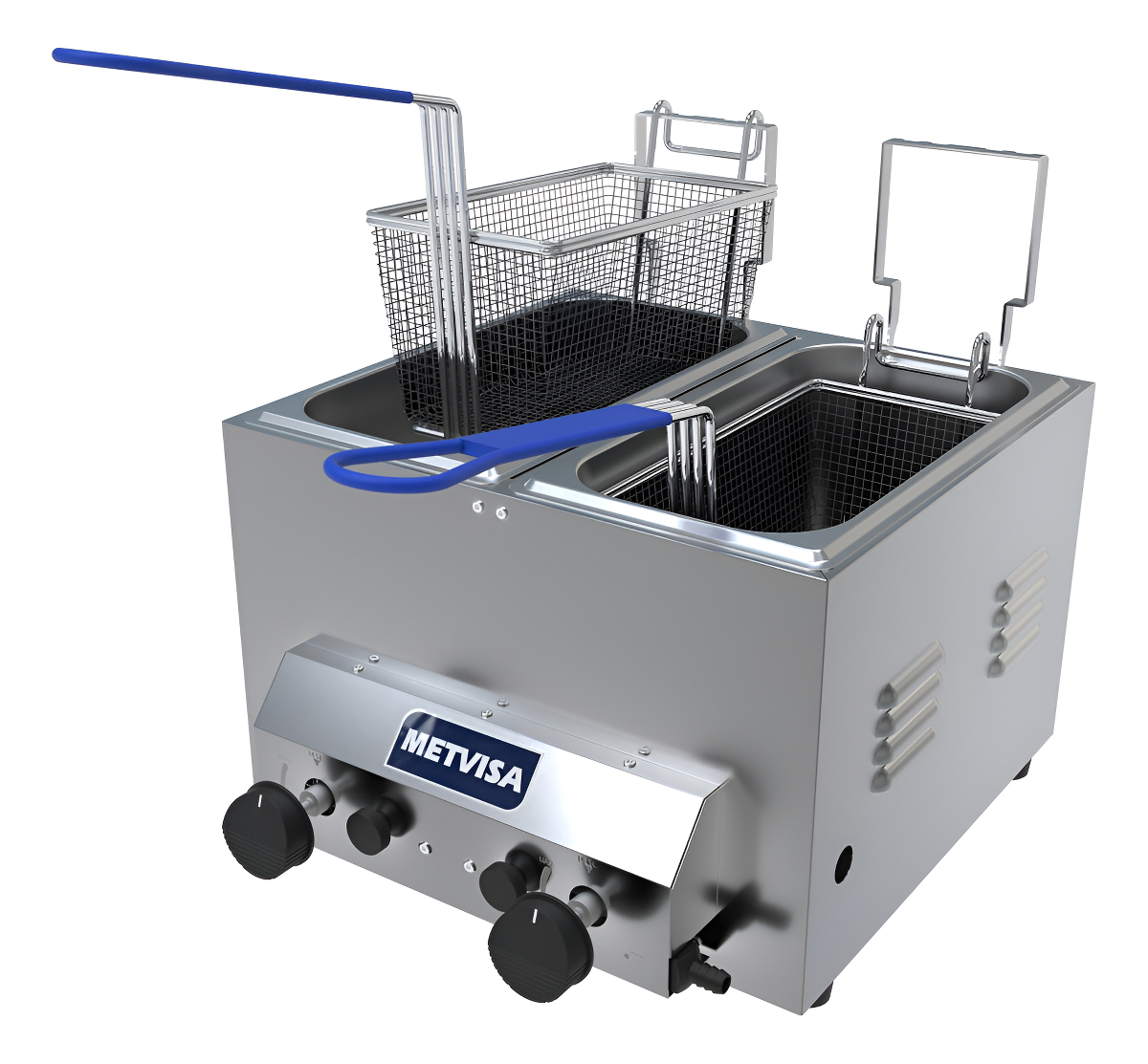 Freidora Doble A Gas Metvisa De 6 Litros Fg3d