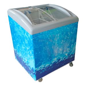 Freezer Tapa De Vidrio Aucma 182 Lt Uso Comercial