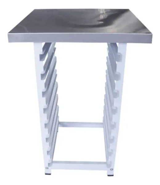 Mesada Acero Inox 60 X 60cm Para Horno Con Gavillar Innal - Imagen 2
