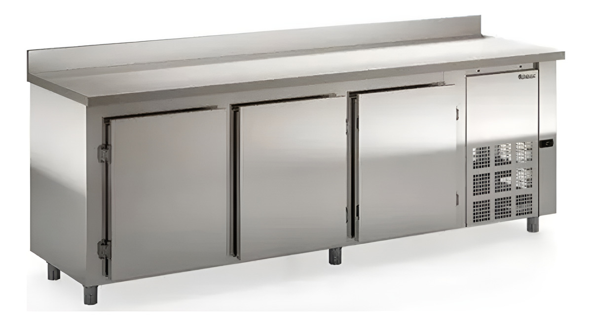 Bajo Mostrador Acero Inox 3 Puertas Gelopar 2.5 Mt Gbfe-250