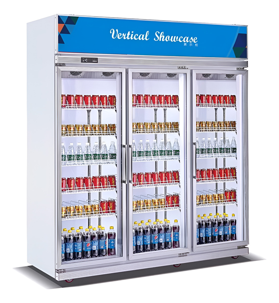 Vitrina Heladera Expositor 1800 Lt Unique 3 Puertas Vertical