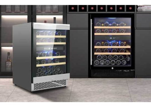 Cava Enfriador De Vino Dual 4 Estantes De Madera 49 Botellas - Imagen 4