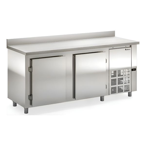 Bajo Mostrador Acero Inox, 2 Puertas 2 Mt Gelopar Gbfe-200