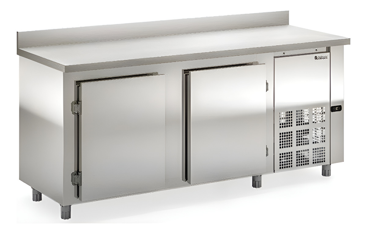 Bajo Mostrador Acero Inox, 2 Puertas 2 Mt Gelopar Gbfe-200