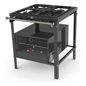 Cocina 4 Hornallas Y Horno Piso De Chapa 0,75 X 0,86 X 0,80m