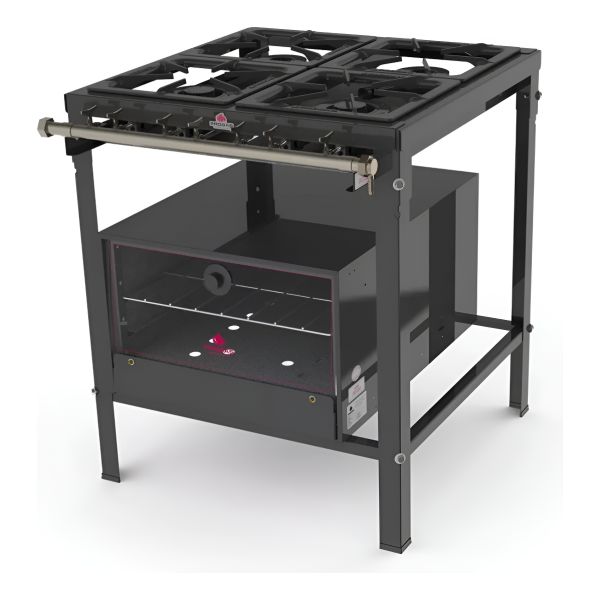 Cocina 4 Hornallas Y Horno Piso De Chapa 0,75 X 0,86 X 0,80m