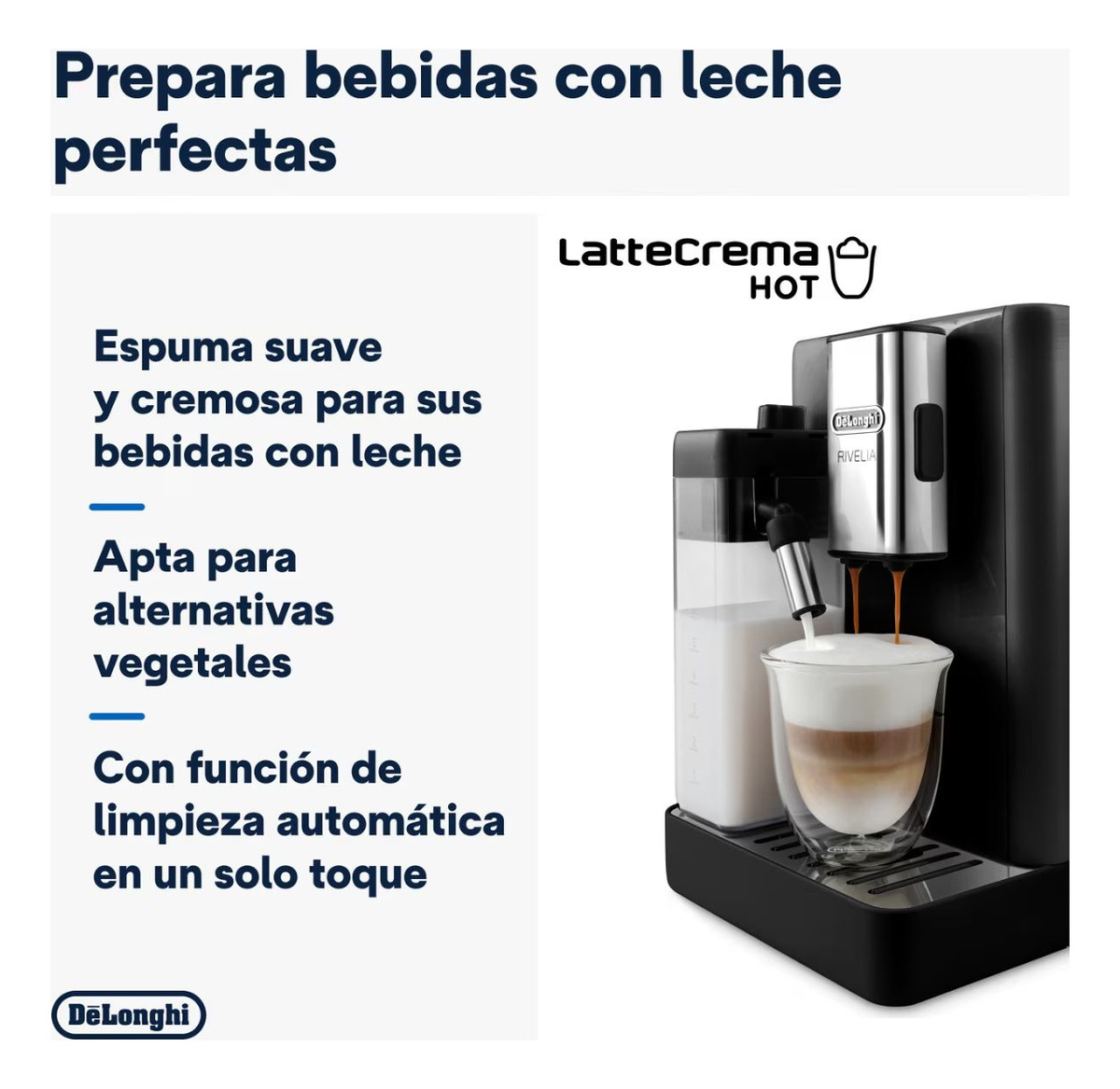 Cafetera Delonghi Rivelia Superautomática Color Negro - Imagen 3