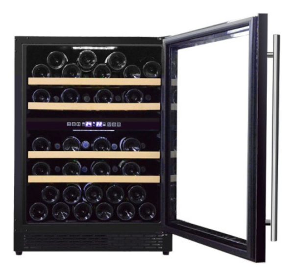 Cava Enfriador De Vino Dual 4 Estantes De Madera 49 Botellas - Imagen 3