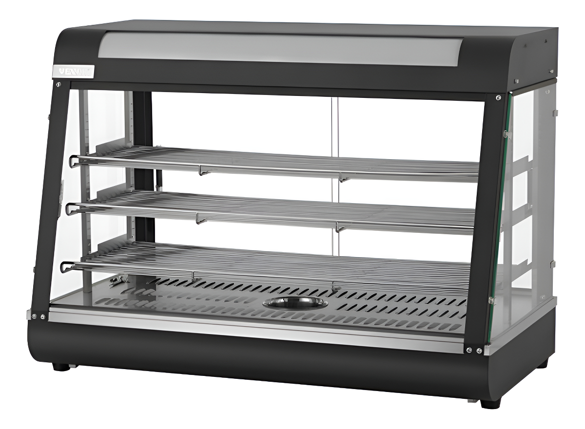 Vitrina Sobre Mostrador De Calor Vidrio Recto Unique