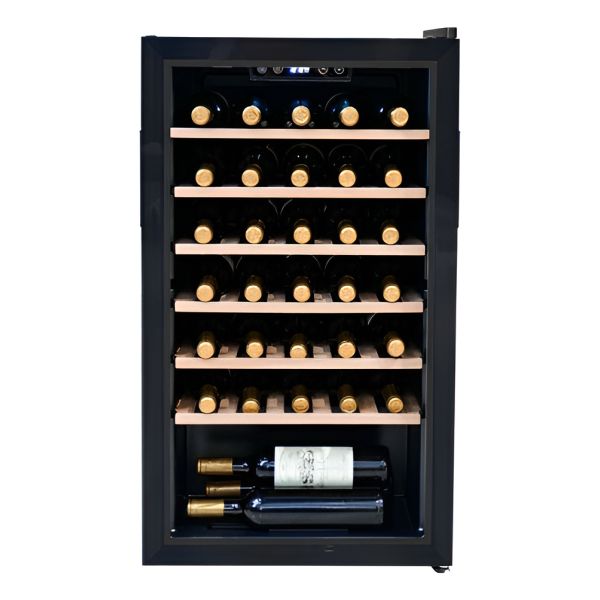 Cava Enfriador De Vino 6 Estantes De Madera 33 Botellas