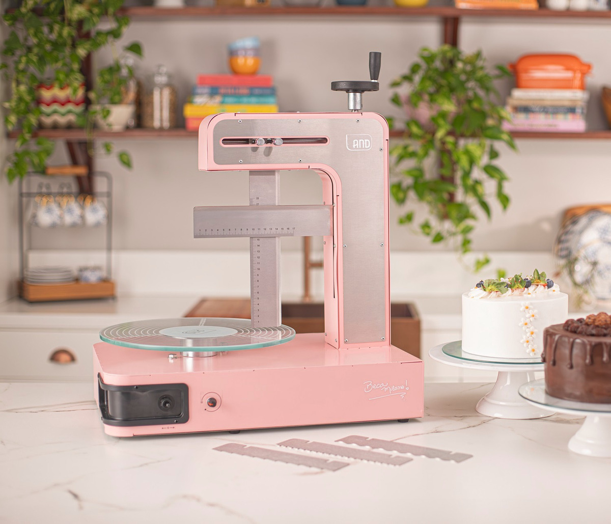 Nivelador Para Tartas, Eléctrico Y Rosa, Liso, Para Decorar Tartas, 50 Kg - Imagen 2