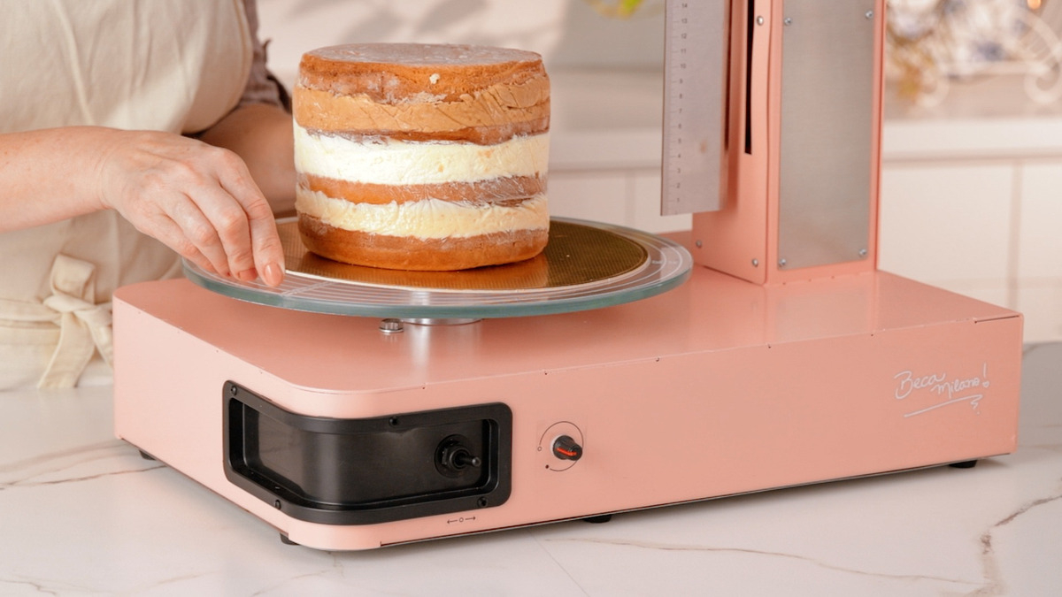 Nivelador Para Tartas, Eléctrico Y Rosa, Liso, Para Decorar Tartas, 50 Kg - Imagen 4