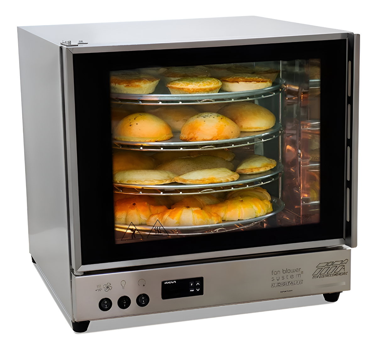 Horno De Mesa Eléctrico Tita Giratorio 4 Bandejas Digital