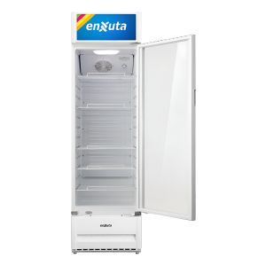 Vitrina Comercial Enxuta 309lts Con Cenefa Led Dimm Color Blanco