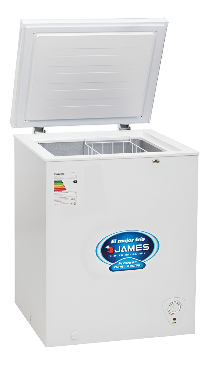 Freezer Heladera James 150 Horizontal Doble Accion Color Blanco