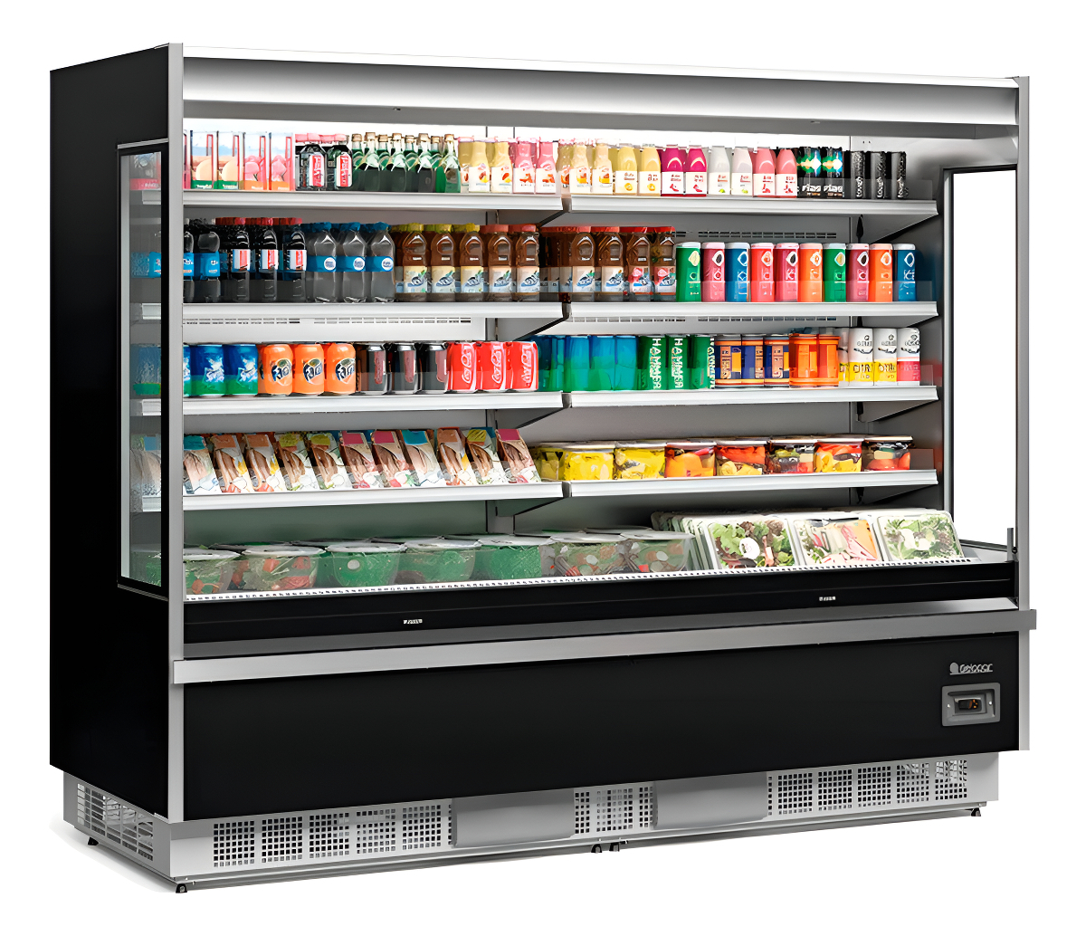 Soporte Vertical Abierto Para Refrigerador/exhibición Topaz Gsto-2400-p, Color Negro